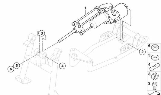 Perno OEM 46527677188 para motos BMW K1200LT, K1200RS. Original BMW Motorrad.