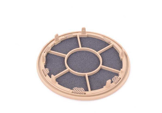Rejilla altavoz puerta color beige OEM 51416969393 para BMW X3 F25, X4 F26, X5 E70/E70N, X6 E71/E72. Pieza original BMW.