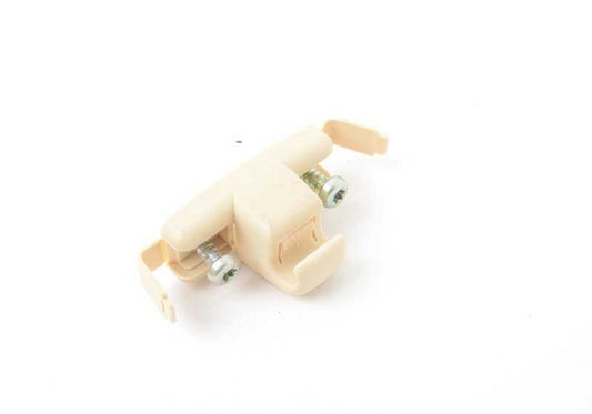 Soporte parasol color beige OEM 51168250922 para BMW E39 y E38. Pieza original BMW.