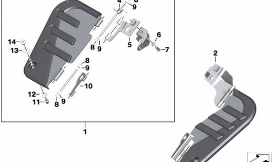 Tuerca redonda M6X12 OEM 77148564334 para BMW K1600 Bagger (K61) 2017-2025. Original BMW Motorrad.