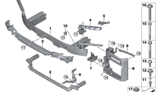 Links vorne Schockkraft für BMW X5 F95 (OEM 51118077155). Original BMW
