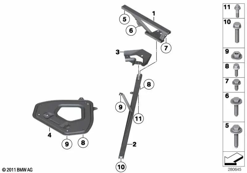 Parafuso hexagonal para BMW 3 E93 Series, Z4 E85, E86, E89 (OEM 07149140997). BMW original