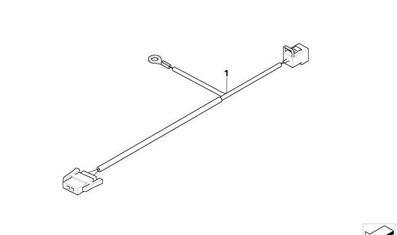 Cable alimentación bomba hidráulica OEM 61129141446 para BMW Serie 3 E93, E93N. Original BMW.