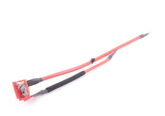 Cable positivo de batería OEM 61129322056 para BMW F15, F85, F16, F86. Compatible con versiones sDrive y xDrive. Recambio original BMW.