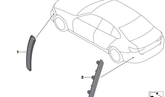 Rechte hintere Catadioptric OEM 63148081816 für BMW G80, G81, G82, G83. Original BMW.