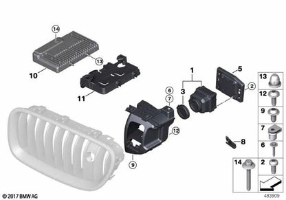 Boquilla de Pulverización para Cámara de Visión Nocturna para BMW X5 F15, F85, X6 F16, F86 (OEM 61677327511). Original BMW.