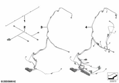 Juego de cables RSE asiento delantero derecho OEM 61129271820 para BMW F07, F10, F11, F01 LCI, F02 LCI... y más. Original BMW.