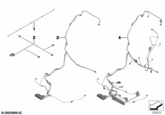 Rep.- RSE Wiring Right Front Seat for BMW 5 Series F07, F10, F11, 7 Series F01N, F02N (OEM 61129271820). Original BMW