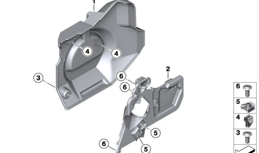 Couvercle intérieur du moteur électrique 46631540632 pour BMW Motorrad CE04 (K07). BMW original Motorrad.