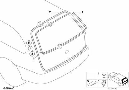 Junta para BMW Serie 3 E46 (OEM 51718233431). Original BMW