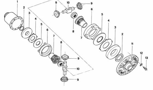Arandela de empuje para BMW E21 (OEM 33141201916). Original BMW