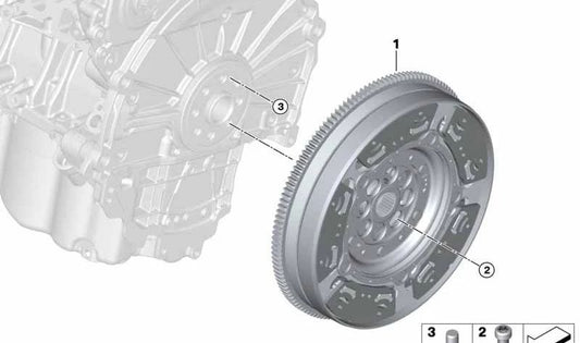 Volante bimasa OEM 21205A3B7C7 para BMW Serie 2 U06 y X1 U11. Original BMW.