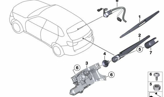 Motor OMER OEM 61627318710 para BMW F15 (X5), F85 (x5 m). BMW original.