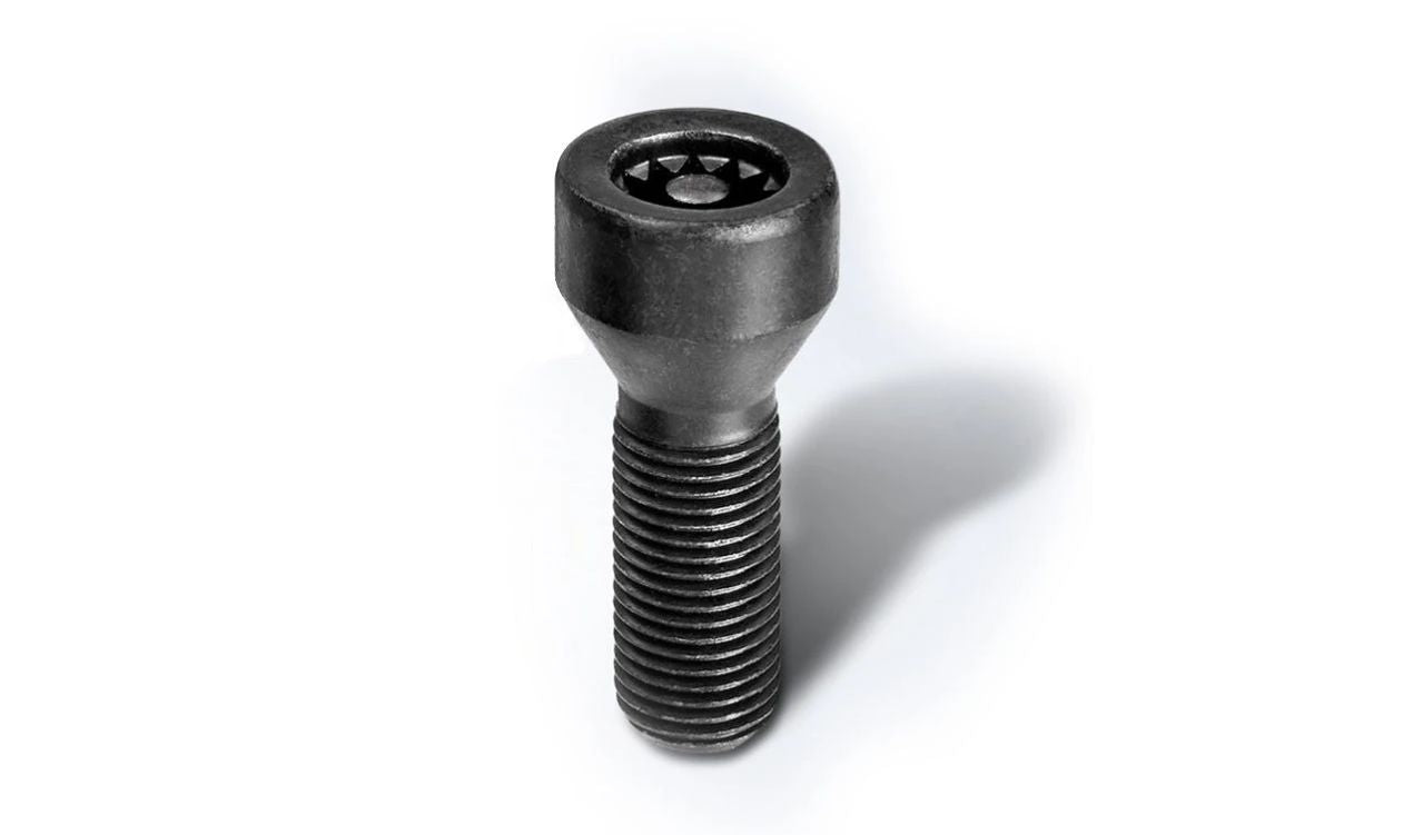 Juego antirrobo de tornillos de rueda OEM 36136786426 para BMW E65, E66, E83. Incluye 4 tornillos con codificación especial y llave adaptadora. Protección efectiva contra robos. Original BMW.