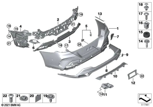 Difusor traseiro para BMW G16 (OEM 51127999239). BMW original