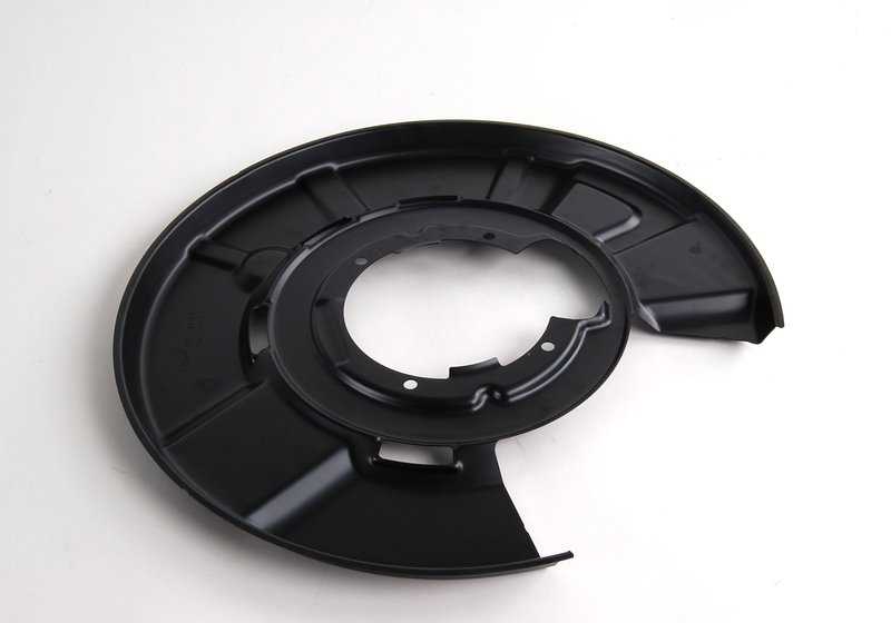 Protector de freno trasero izquierdo OEM 34212283253 para BMW E82, E90, E90N, E92, E92N, E93, E93N. Original BMW.