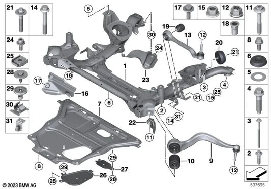 Absorbeur de vibration pour BMW F20N, F21N Series 1, F32, F33, F36 Series 4 (OEM 31106868404). BMW d'origine