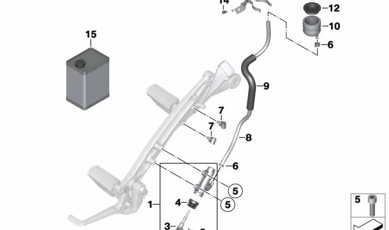 Soporte OEM 34317699194 para motos BMW K1200 GT, K1300 GT. Original BMW Motorrad.