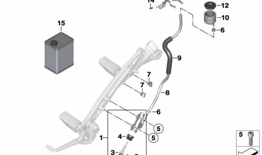 Soporte OEM 34317699194 para motos BMW K1200 GT, K1300 GT. Original BMW Motorrad.
