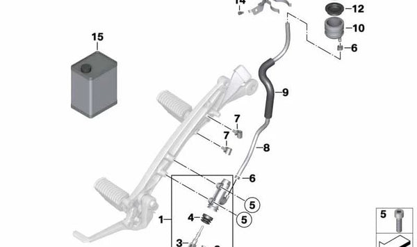 Soporte OEM 34317699194 para motos BMW K1200 GT, K1300 GT. Original BMW Motorrad.
