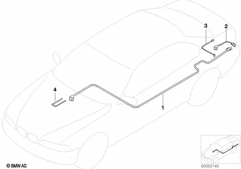 Anschlusskabel für CD -Wechsler für BMW E39 (OEM 61120140718). Original BMW.