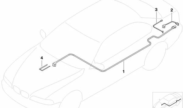 Cable de conexión para cambiador de CD OEM 65128371810 para BMW E39. Original BMW.