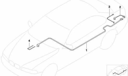 Cable de conexión para cargador de CDs OEM 65128371809 para BMW E39 {520d, 520i} modelos compatibles. Longitud 5200MM. Original BMW.