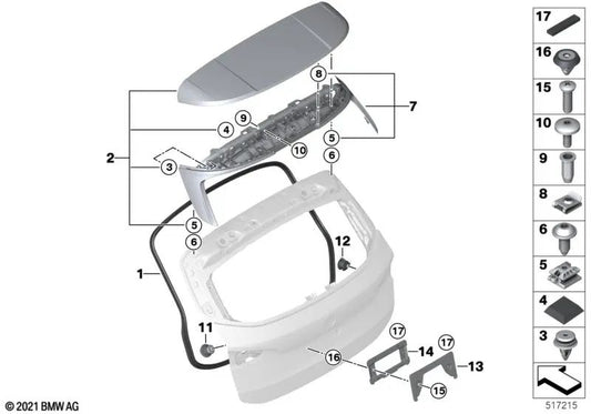 Drucken von Bug Alerón für die BMW 2 U06 -Serie (OEM 51628494216). Original BMW