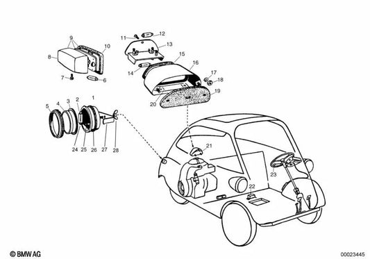 Brake light for BMW E83D (OEM 63258054557). Genuine BMW