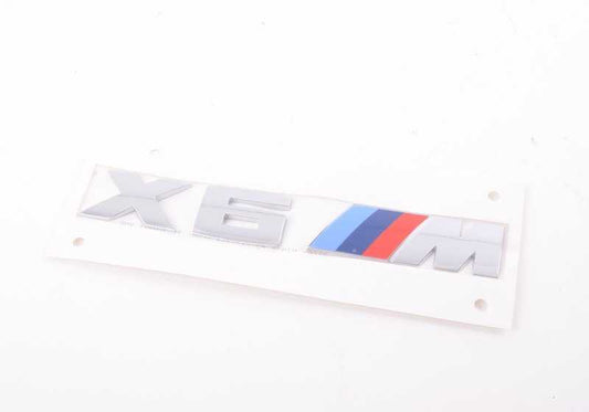 Emblema trasero "X6M" OEM 51148057983 para BMW X6 (F86). Pieza original BMW.