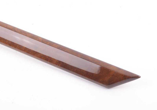 Embellecedor interior de madera derecha puerta trasera OEM 51428200714 para BMW E39. Acabado en nogal (nussbaum). Original BMW.