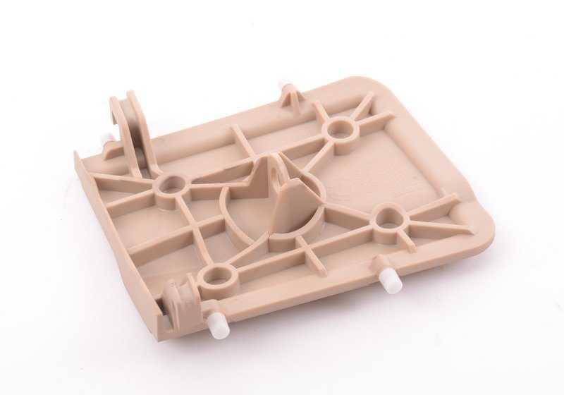 Tapa lateral izquierda OEM 51437147727 para BMW E46 {318Ci BP71, BP72, BP81, BP82, BW71, BW72, BW81, BW82, BY71, BY72}. Color beige claro. Pieza original BMW.