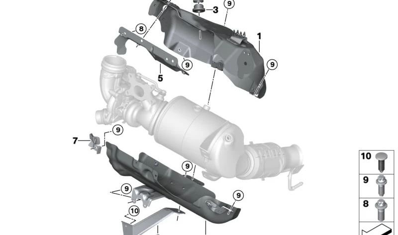 Thermal protector for Turbocompressor OEM 11659894946 for BMW F70, U06, U11, U12, U10, F65, F66, U25. Original BMW.