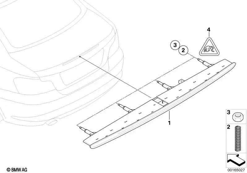 Primavera di compressione per BMW E82, E88 (OEM 63257211238). BMW originale