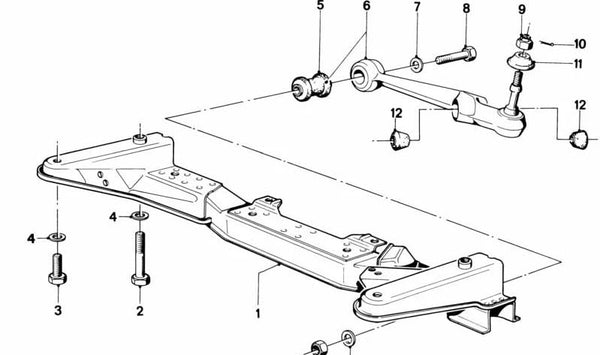 Brazo de suspensión delantero izquierdo OEM 31121114700 para BMW E21. Original BMW.