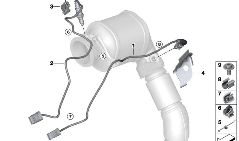Guida via cavo per BMW G70, F95N, G05N, F96N, G06N, G07N, G09 (OEM 11785A2F4F9). BMW originale