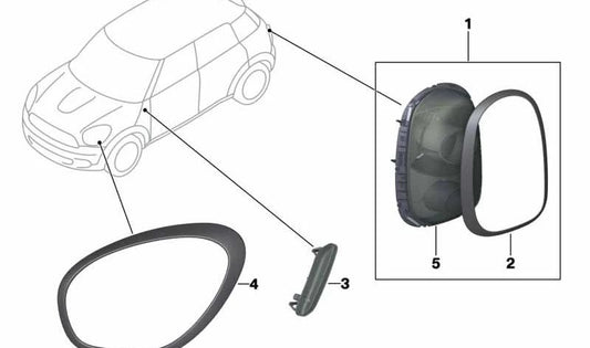 Kit de luces intermitentes traseras negras OEM 63132221503 para MINI Countryman R60, Paceman R61. Original MINI.