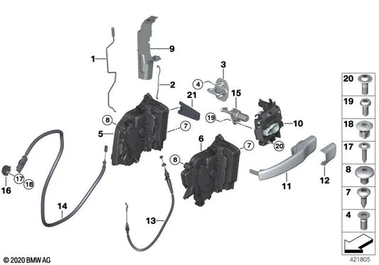 Limitador de excesso de elevação para BMW i01, i01N (OEM 51217391779). BMW original