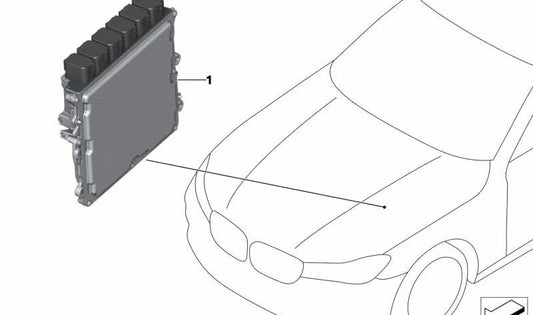 Unidad de control DME OEM 12145A232D3 para BMW F22N, F23N, G30, G30N, G31, G38, G32, G11, G12, G01, G08, G02. Centralita electrónica motor. Original BMW.