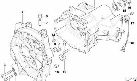 Apoyo delantero OEM 23211341739 para motos BMW R 1100 GS, R 1100 R, R 1100 RS, R 1100 RT, R 850 GS, R 850 R, R 850 RT. Original BMW Motorrad.