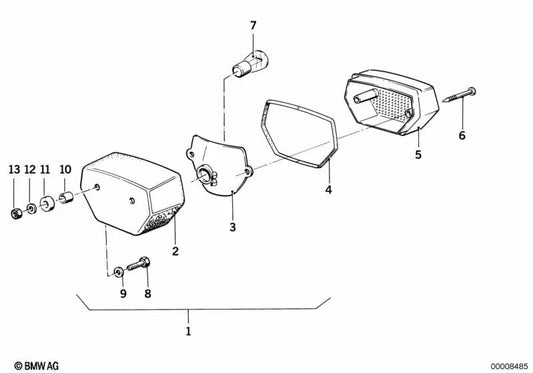 Piloto trasero izquierdo OEM 63211244080 para BMW E30, E28, E24, E23... y más. Original BMW.