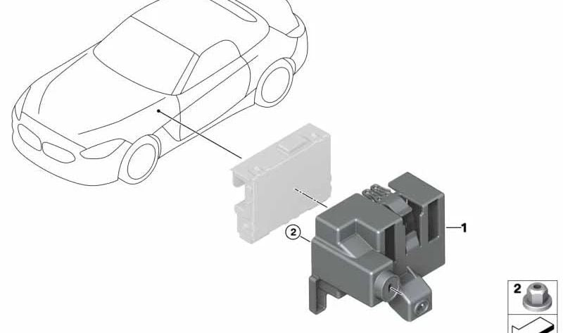 Supporto Ethernet Box OEM 6112691157 per BMW Z4 {G29: M40I HF01, HF02, HF03, HF61, HF62, HF51, HF52, HF93 / SDRive20i HF11, HF12}. BMW originale BMW.