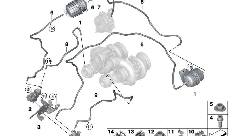 Soporte de sujeción OEM 11657590600 para BMW E70, E71. Original BMW.