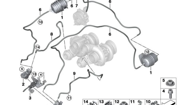 Soporte de sujeción OEM 11657590600 para BMW E70, E71. Original BMW.