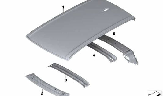 Rejilla superior parabrisas OEM 41007352136 para BMW X5 {F15, F85} y X6 {F16, F86}. Pieza original BMW.