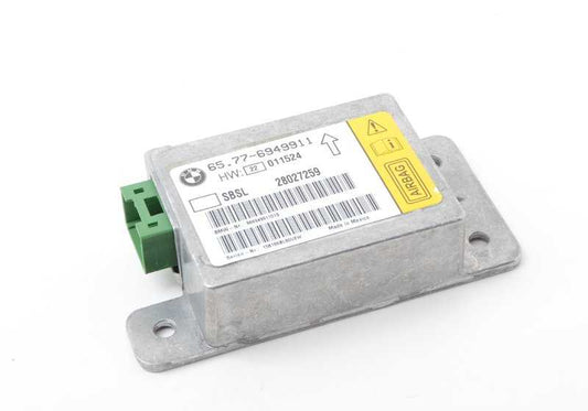 Sensor de airbag pilar B izquierdo OEM 65776949911 para BMW E65 y E66. Original BMW.