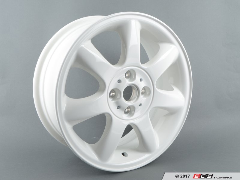 Cerchio in lega 16" 6.5J ET48 Bridge Spoke 94 Aspen White OEM 36116775800 per MINI R50, R53, R56, Clubman R55, Cabrio R52/R57, Coupé R58, Roadster R59... e altro. MINI originale.