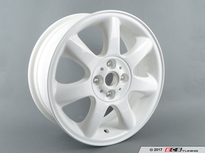 Cerchio in lega 16" 6.5J ET48 Bridge Spoke 94 Aspen White OEM 36116775800 per MINI R50, R53, R56, Clubman R55, Cabrio R52/R57, Coupé R58, Roadster R59... e altro. MINI originale.