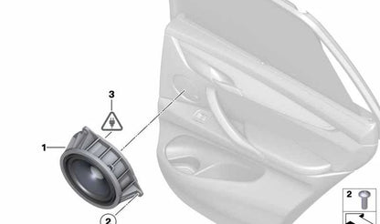 Altavoz de Tono Medio para BMW X5 F15, F85 X6 F16, F86 (OEM 65139286367). Original BMW
