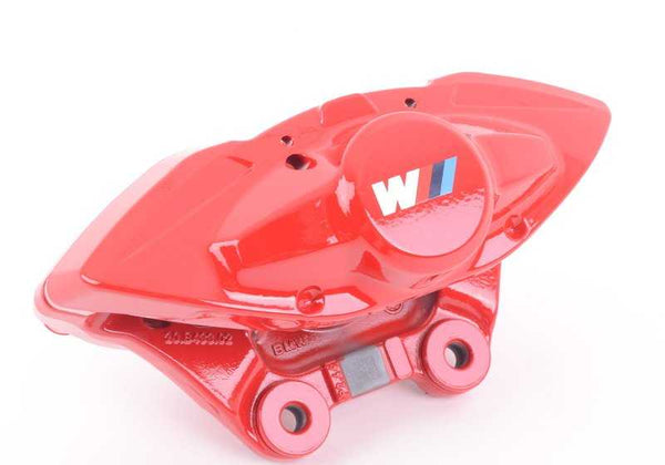 Alojamiento de pinza de freno trasero derecho M Performance rojo OEM 34206855484 para BMW F20, F21, F22, F87 M2, F30, F80 M3, F32, F82 M4... y más. Original BMW.